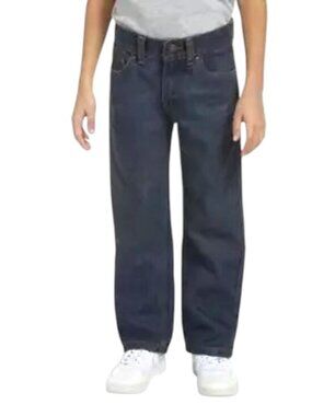 Levi's 505 Little Boys Regular Fit Straight Leg Adj. Waist Dark Wash Size 6 NWT